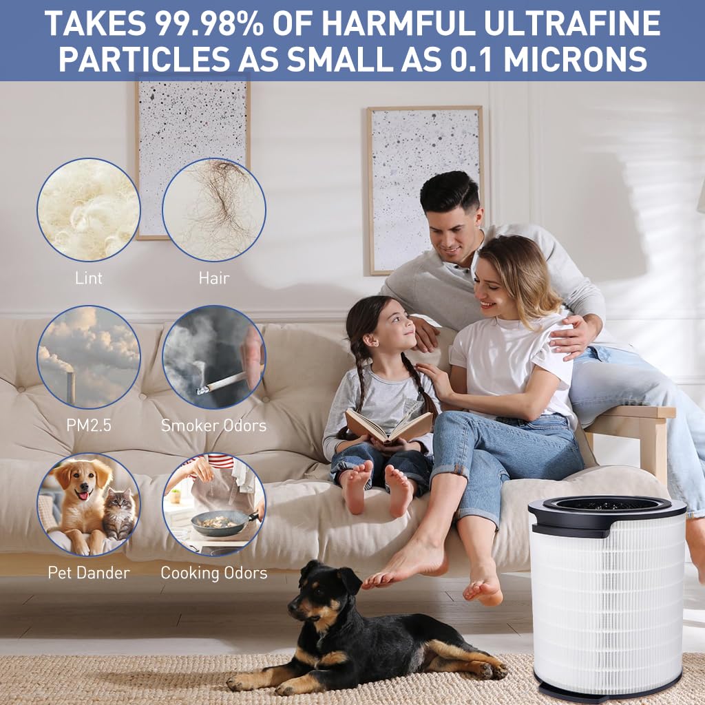 Verilux® Ture HEPA Filter Replacement Ture HEPA Filter for Philips 1000i Series Air Purifier Universal Cylindrical HEPA Filter Compatible with AC1715/70, AC1715/41, AC1715/30, Part FY1700/30 Verilux® Ture HEPA Filter Replacement Ture HEPA Filter for Philips 1000i Series Air Purifier Universal Cylindrical HEPA Filter Compatible with AC1715/70, AC1715/41, AC1715/30, Part FY1700/30